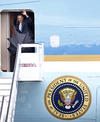 Obama viajó acompañado de su esposa Michelle, sus hijas Malia y Sasha y su suegra Marian Robinson.