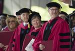 Steven Spielberg dio un discurso a los graduandos de la Universidad de Harvard.