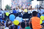 Los dirigentes nacionales del PAN, Ricardo Anaya Cortés; y del PRD, Agustín Basave, asistieron al evento para apoyar a sus candidatos.
