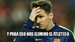 Lionel Messi, figura del Barcelona, tampoco se salvó de los memes.