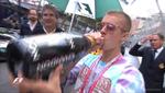 Justin Bieber celebró el triunfo de Hamilton en Mónaco.