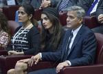 La actriz mexicana estuvo junto a George Clooney y su esposa Amal Alamuddin.