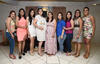 08052016 FIESTA DE CANASTILLA.  Ángela Vázquez de Ortiz con sus amigas en el baby que se le organizó por el próximo nacimiento de su bebé.