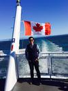 22052016 VIVE GRAN EXPERIENCIA.  Hafid Dajlala de viaje en el ferry de Vancouver hacia Victoria, en Canadá.