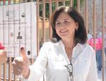 Rocío Rebollo participó en las elecciones al acudir a votar.
