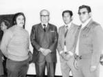 12062016 C.P. González, acompañado de los señores: Rodolfo Álvarez Herrera, Ricardo Álvarez Herrera y Alejandro Carrillo Prieto (f) en las oficinas administrativas P.C. inauguradas en enero de 1974.