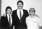 12062016 C.P. González, acompañado de los señores: Rodolfo Álvarez Herrera, Ricardo Álvarez Herrera y Alejandro Carrillo Prieto (f) en las oficinas administrativas P.C. inauguradas en enero de 1974.