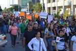 Los manifestantes hicieron un recorrido por la avenida Juárez pasando por la Plaza Mayor hasta llegar a la Plaza de Armas.