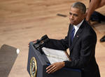 El presidente Obama elogió en su discurso la labor de los policías abatidos en el ataque y relató breves historias de cada uno.