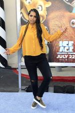 La actriz Tia Mowry durante la exhibición de la película.