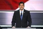 El portavoz republicano, Paul Ryan, habla en el segundo día de la Convención Nacional Republicana 2016 en el Quicken Loans Arena en Cleveland, Ohio.