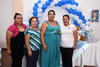 24072016 SERá MAMá.  Olaya Zapata de Calvete con sus hermanas, Edith Marcela y Brenda Marisol Zapata, en la fiesta de canastilla que le organizó Julieta Aguirre de Zapata.