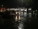 Los alrededores de la Central de Autobuses resultaron inundados.