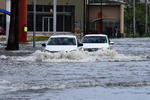 Las lluvias provocaron hundimientos en el Centro de Torreón.