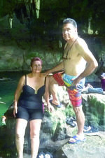 04082016 Rosario y Miguel en El Cenote de Homan, YucatÃ¡n.