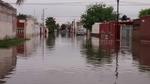 Así luce la calle Serafín de la colonia La Fuente de Torreón por las lluvias.