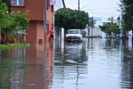 Las lluvias dejaron inundaciones en la colonia Carolinas de Torreón.