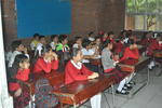 Los alumnos lucieron concentrados en el primer día de clases.