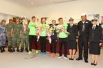 Al llegar al Aeropuerto Internacional fueron recibidos por sus papás, hermanos, amistades y parte de las fuerzas armadas.