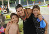 Karime con sus hijos, Maika y Marco