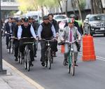 Políticos mexicanos se sumaron al Día Mundial Sin Auto.