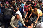 El altercado se dio ante la saturación de personas en el Zócalo.
