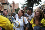 Colombianos reaccionan con frustración al 'No'.