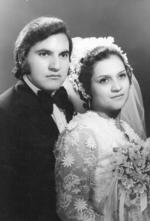16102016 JCarlota Torres Montelongo y Reyes Cervantes Rodríguez en su boda el 22 de noviembre de 1947.