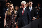 El expresidente Bill Clinton acudió junto a su hija Chelsea.