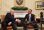 El presidente electo, Donald Trump, sostuvo su primer encuentro con el actual mandatario, Barack Obama.