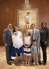 Matteo con sus papás, Gerardo y Liz Adriana, sus padrinos, Alma y Jorge, y sus hermanos, Jesús Gerardo y Valeria