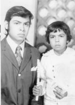 04122016 Martín Rivera Vázquez con su padrino, José Rosalio Rivera V. (f), el 25 de agosto de 1974.