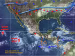 19 julio. Tormenta | Un muerto dejó la Tormenta tropical Danielle en la Península de Yucatán, en México.