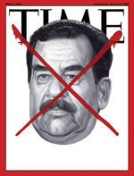 Saddam Hussein. Un personaje emblemático en la historia, que se suma a la lista de portadas polémicas de los enemigos caídos de E.U, en la revista Time.