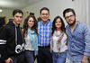 Con sus hijos, Jorge, Gabriela, Ricardo, Alejandra y Alberto