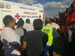 La Cruz Roja movilizó diez ambulancias con 50 paramédicos.