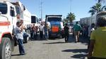 Cientos de transportistas expresaron su rechazo al gasolinazo.
