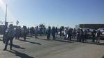 Concesionarios de la región Lagunera adheridos a la Confederación Nacional de Transportistas de México (Conatram) realizaron una manifestación sobre el Periférico de Torreón, afueras de Hacienda.