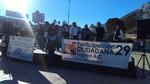 Participación Ciudadana 29 emprendió un plantón de manera pacífica en la explanada de la Plaza Mayor de Torreón en contra del alza en el precio de la gasolina.