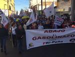 El origen de las marchas es debido al alza al precio de la gasolina anunciado por el presidente Enrique Peña Nieto.