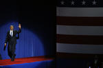Obama fue recibido con una gran ovación en el centro de convenciones McCormick Place de Chicago.