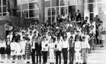 15012017 Alumnos de nivel primaria, participantes del Concurso Estatal de Conocimientos. Profr. Eliseo Loera Salazar, lo acompañan sus profesores, Saltillo, Coahuila, en 1962.
