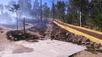A las 12:30 horas se registró un incendio en el Parque Sahuatoba.