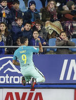 En una jugada de calidad entre Messi Y Luis Suárez, aprovechando que Yoel salió en falso, el Barcelona marcó el 0-2 al aprovechar Messi un pase de Luis Suárez.