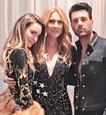 Fotografía Belinda y Criss Angel acompañados de la cantante canadiense Celine Dion.