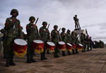 En el monumento al Defensor de la Patria se llevó a cabo un evento para conmemorar el 104 aniversario del Día del Ejército Mexicano.