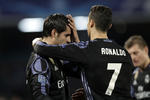 Álvaro Morata y Cristiano Ronaldo celebran luego del tercer tanto del Real Madrid.