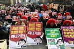 Manifestaciones fueron realizadas en Seúl, en Corea del Sur.