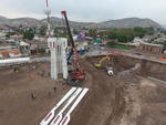 Se comenzó con el desmonte de las columnas del emblemático Torreón.