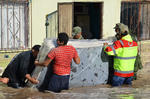 Se registró un desborde en el canal de riego que pasa por el ejido El Fénix, en el municipio de Matamoros.